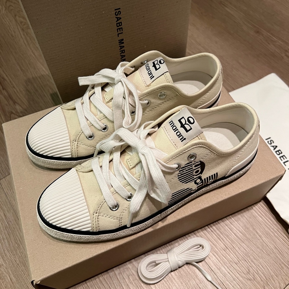 (Sold)Isabel Marant Binkoo Sneakers Cream 38 women